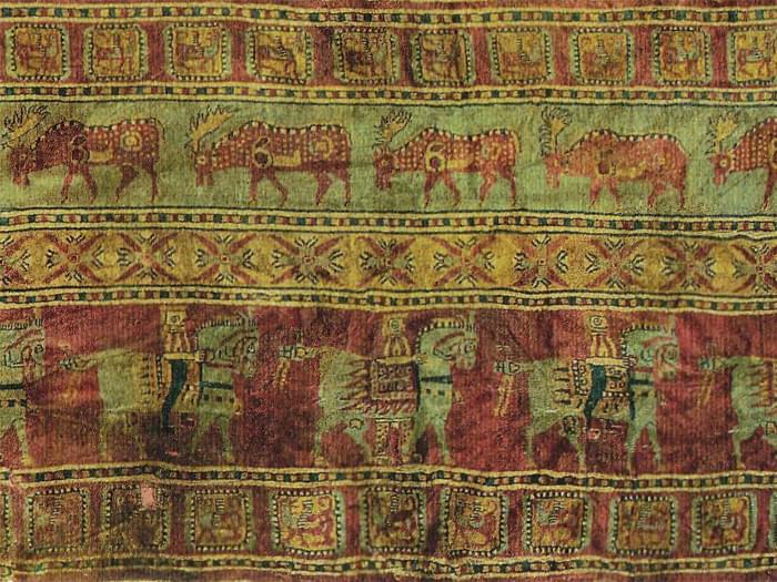 The Pazyryk rug is the oldest Oriental carpet Scythian