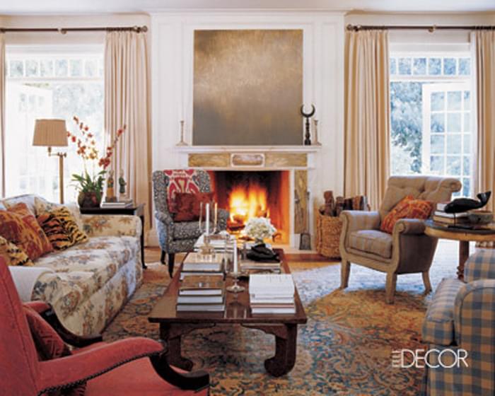 In Michael Smith's own living room he picks only the best - a beautiful antique Persian navy and gold Tabriz.
