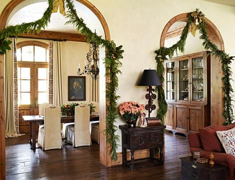 View into the beautiful dining room.