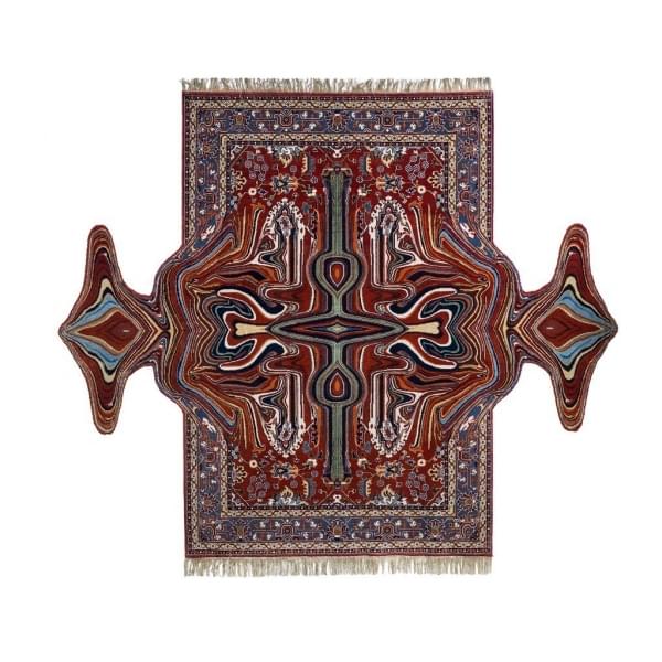 Digitally disrupted rug art — made by hand