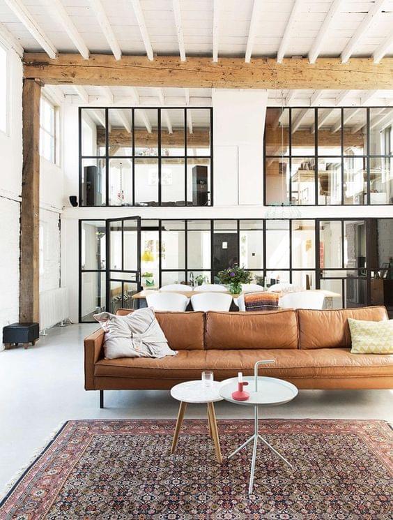 Industrial Space with a warm rug