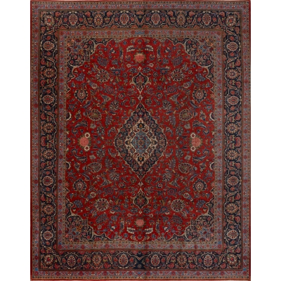 Antique Persian Kashan Rug