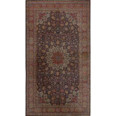 Antique Persian Kashan Rug
