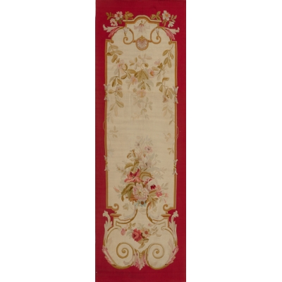  Antique European Aubusson Panel Rug