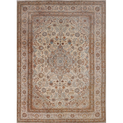 Semi-Antique Persian Kashan Rug