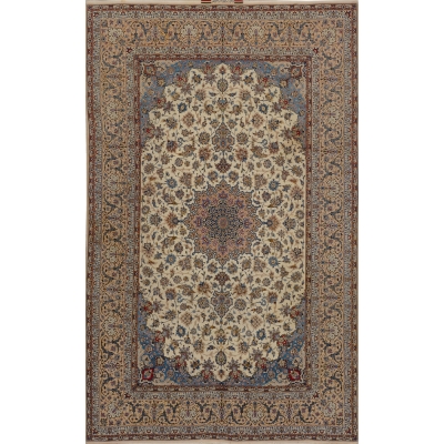 Semi-Antique Persian Esfahan Rug