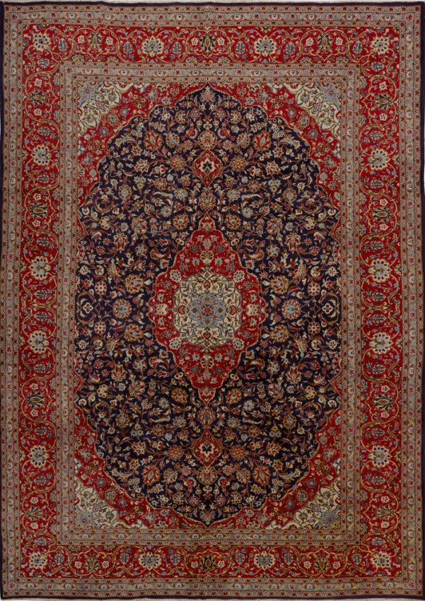  Antique Persian Kashan Rug