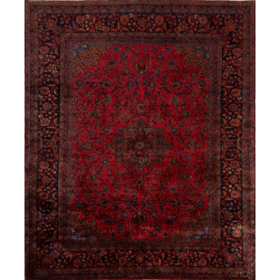 Antique Persian Kashan Rug