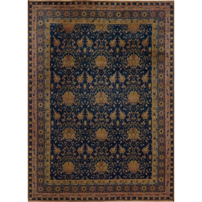  Antique Oriental Agra Rug