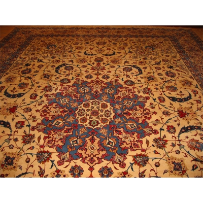  Antique Persian Esfahan Rug