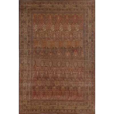  Antique Persian Kerman Lavar Rug