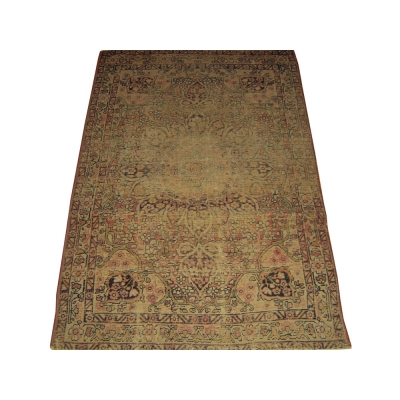 Antique Persian Worn Kerman Rug