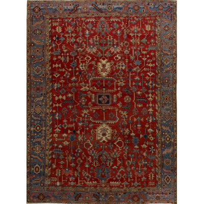  Antique Persian Serapi Rug