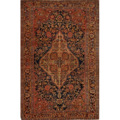 Antique Persian Farahan Sarouk Rug