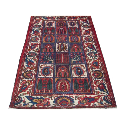 Antique Oriental Bakhtiari Rug
