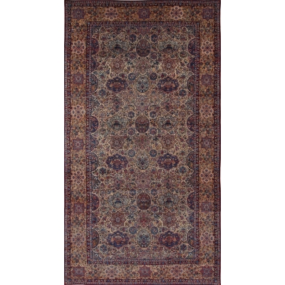  Antique  Yazd Rug