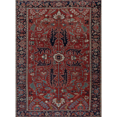  Antique Persian Serapi Rug