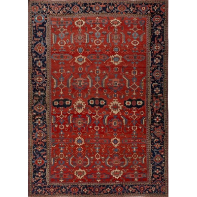  Antique Persian Serapi Rug