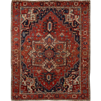  Antique Persian Serapi Rug