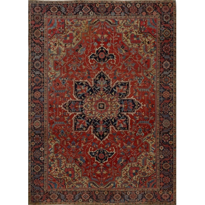  Antique Persian Serapi Rug