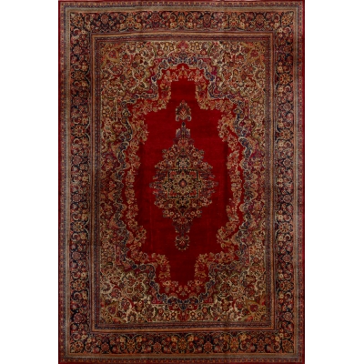 Antique Oriental Sarouk Rug