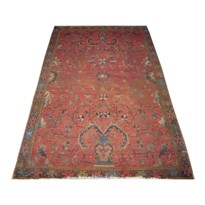 Antique Oriental Worn Sarouk Rug
