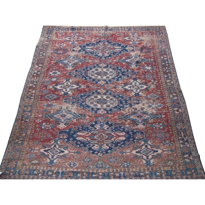 Antique Worn Sumak Rug