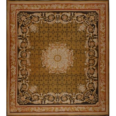 Antique European Antique Aubusson Rug