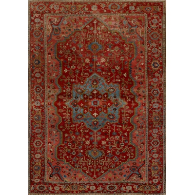  Antique Persian Serapi Rug