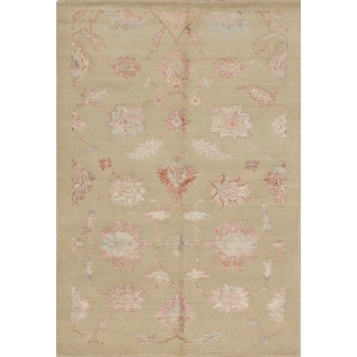 Oushak with Silk Rug