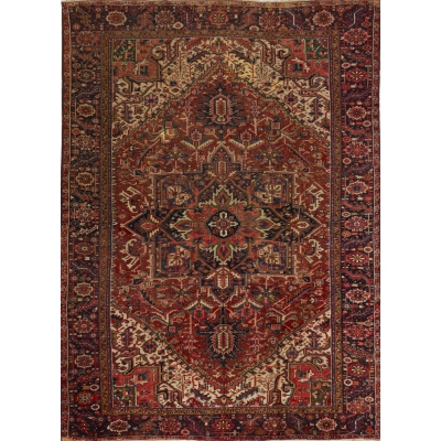 Semi-Antique Persian Heriz Rug