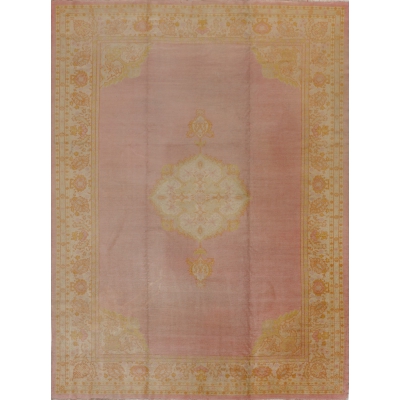  Antique Turkish Oushak Rug