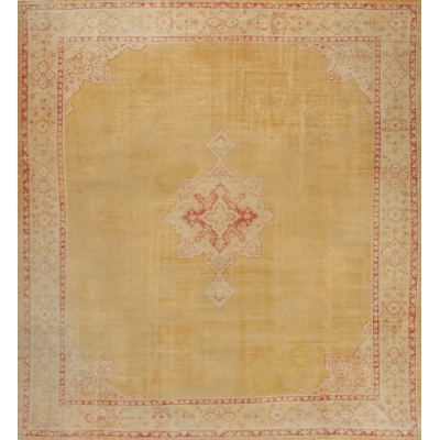 Antique Turkish Oushak Rug