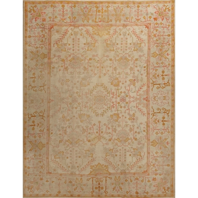 Antique Turkish Oushak Rug
