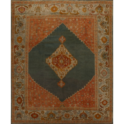 Antique Turkish Oushak Rug