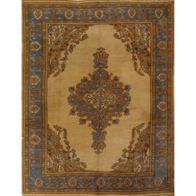 Antique Turkish Oushak Rug