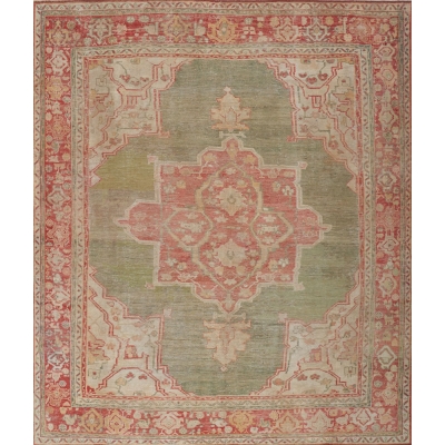 Antique Turkish Oushak Rug