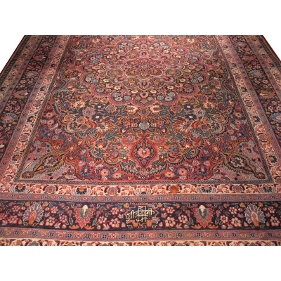 Antique Oriental Mashad Rug