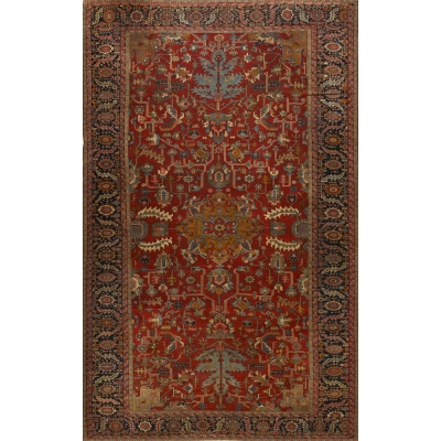  Antique Persian Serapi Rug